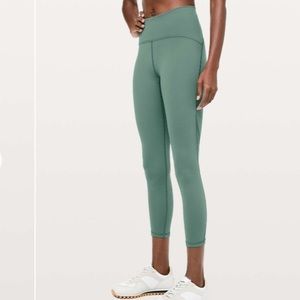 Lululemon Leggings Women’s 2 Train Times 7/8 Pants in Green Smoke